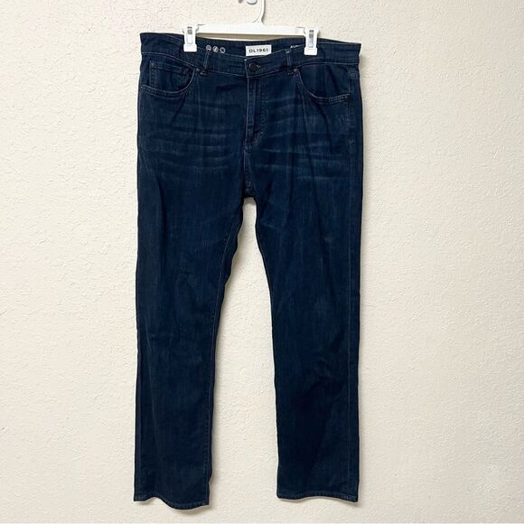 DL1961 Avery Modern Straight Leg Stretch Denim Blue Jean’s Size 36x34 Breach - Picture 1 of 7